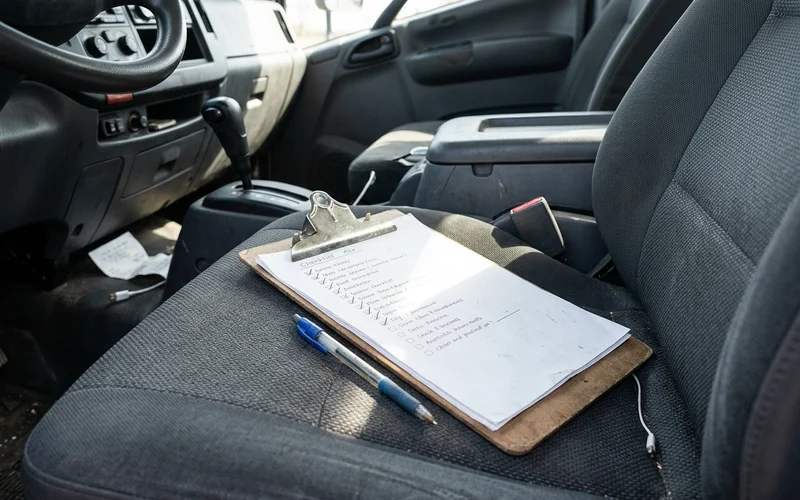Checklist on a clipboard with items ticked