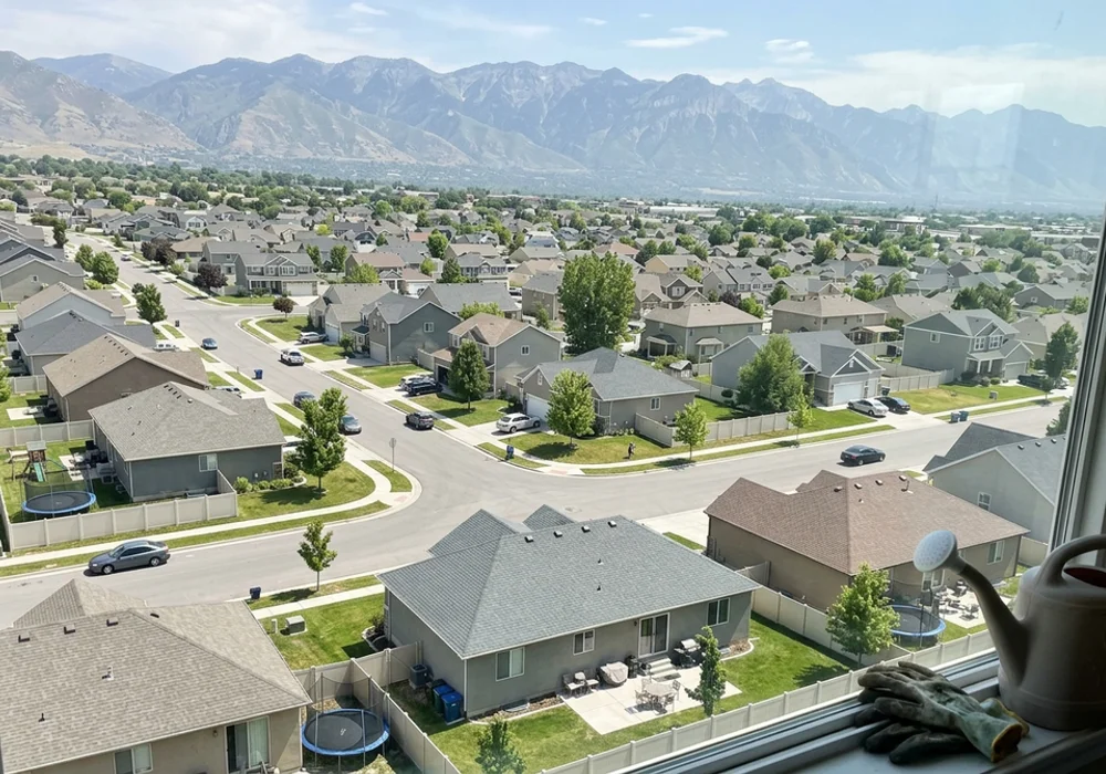 Draper and Sandy neighborhoods with the Wasatch Front in the background