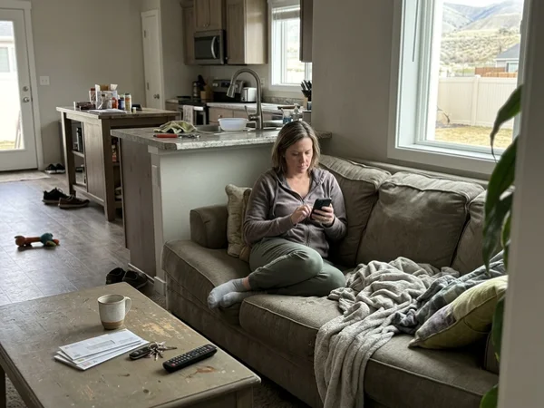 Homeowner texting back a local business